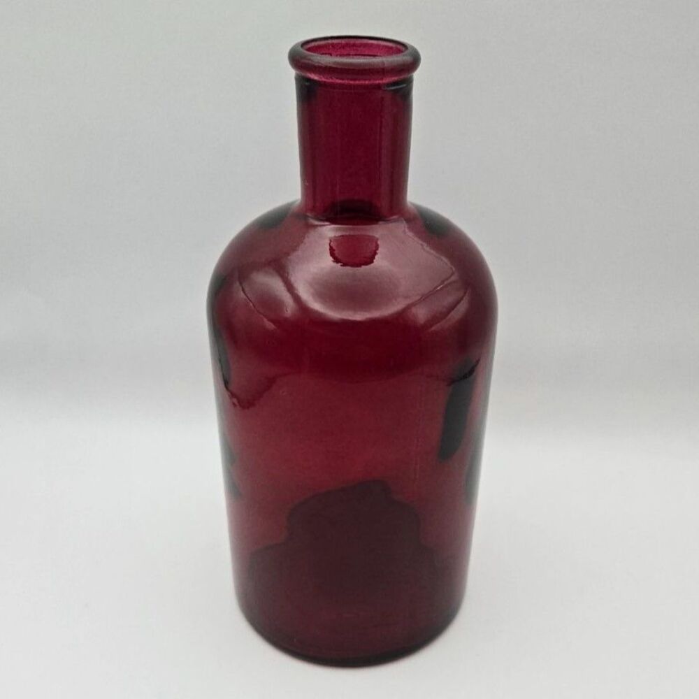 Mud Pie Medium Red Bottleneck Vase - 8" Tall